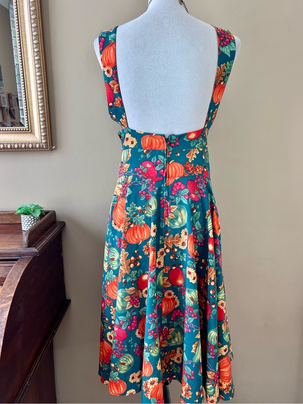 Hell Bunny Autumn Pinafore Dress Size 2XL - Picture 8 of 16